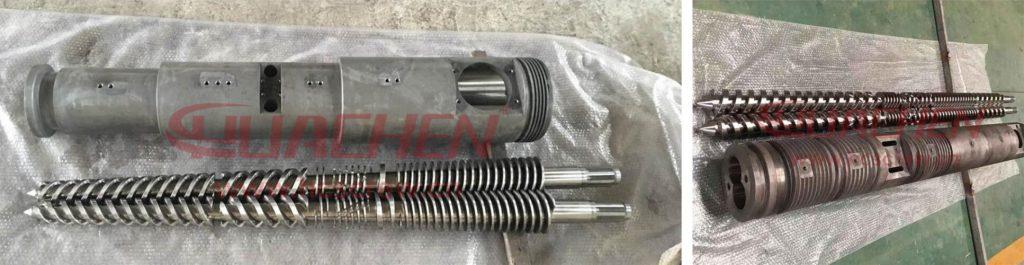 customized twin screw barrel bimetallic alloy wear resistance