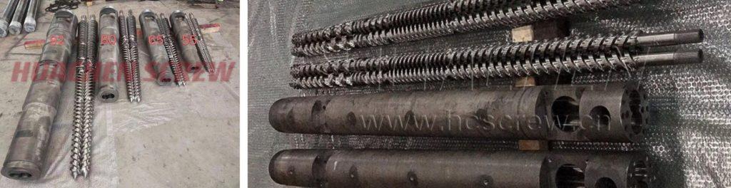 parallel conical twin screw barrel plastic screw barrel counter rotating double screw barrel sets