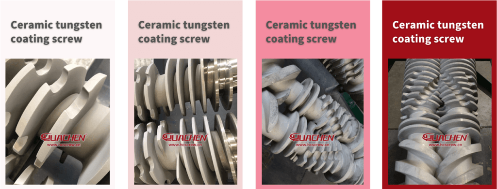 ceramic tungsten coating screw barrel huachen 480