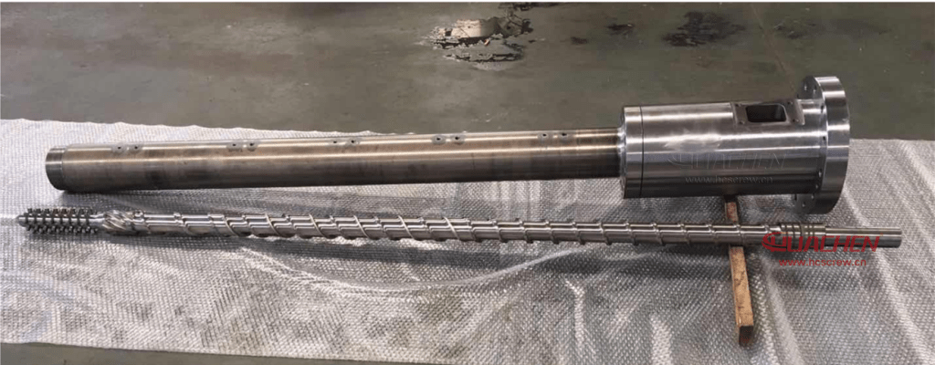 grooved feed barrel extruder screw huachen screw