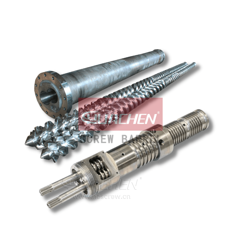 pvc screw barrel single parallel conical twin screw 800X800