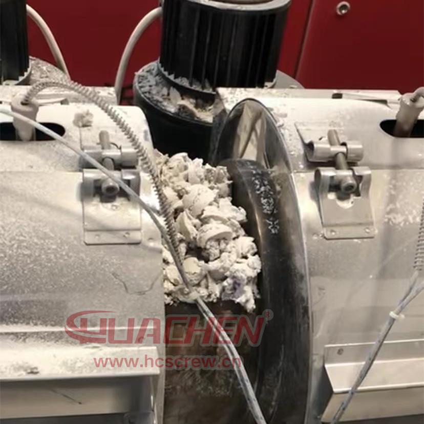 HUACHEN SCREW Expert solutions for PVC profile extrusion vent flow issues with conical twin screw barrel